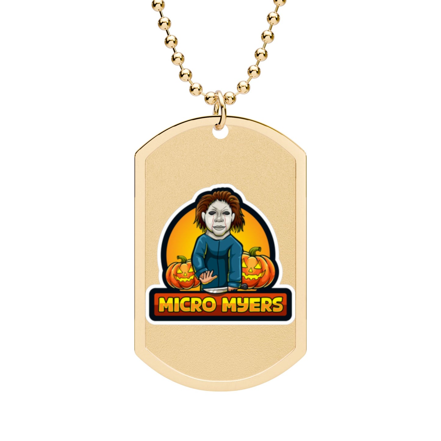 Micro Myers Dog Tag with Chain