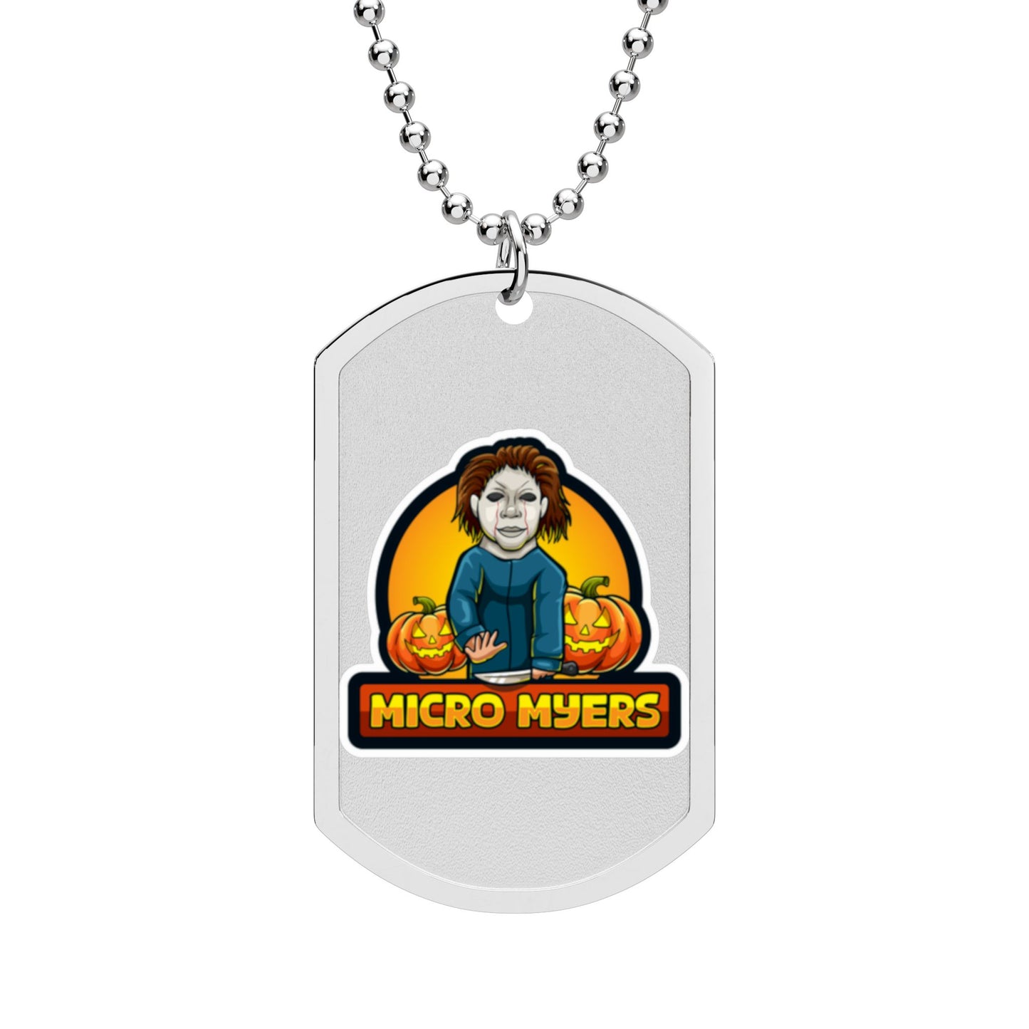 Micro Myers Dog Tag with Chain