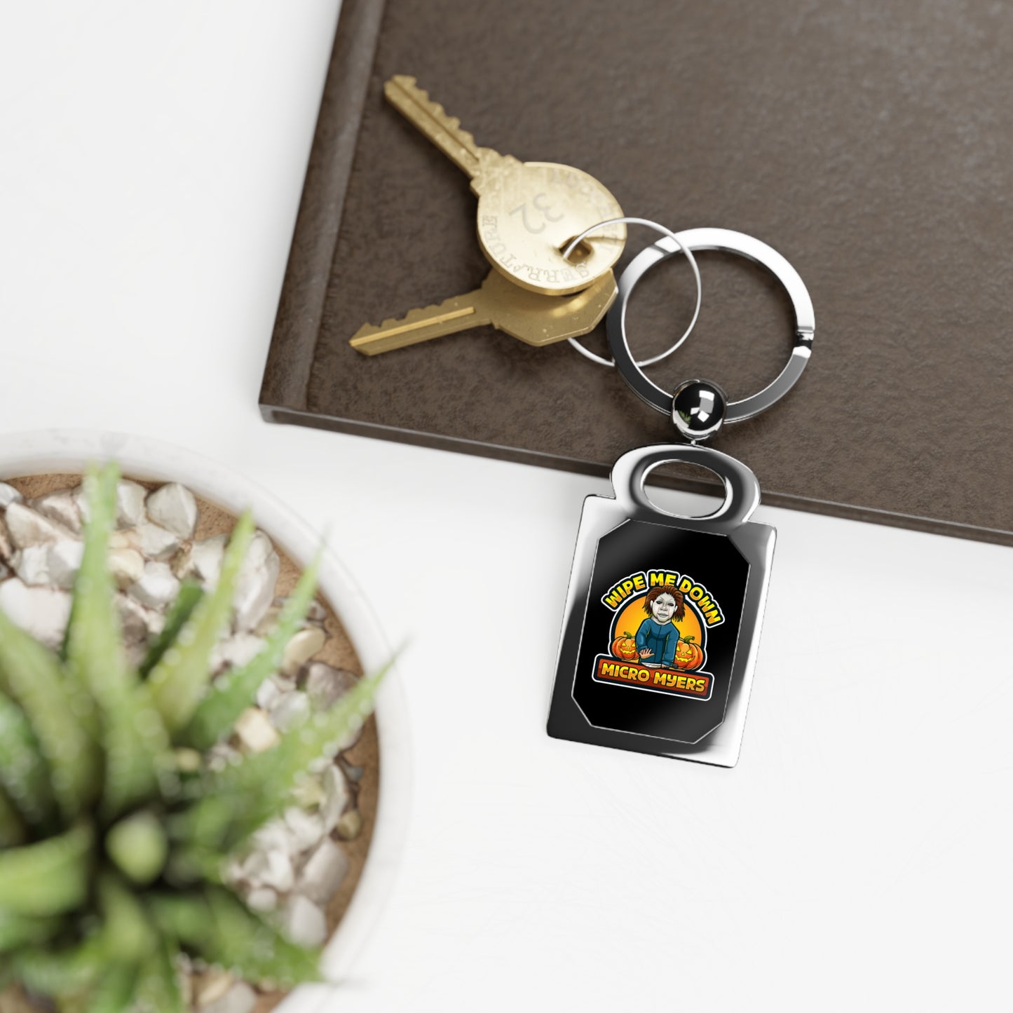 Micro Myers Rectangle Photo Keyring